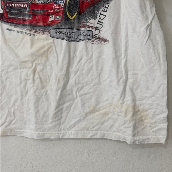 Tony Stewart #14 White Red Vintage Chase Authentic XL NASCAR Graphic T Shirt - Picture 2 of 8